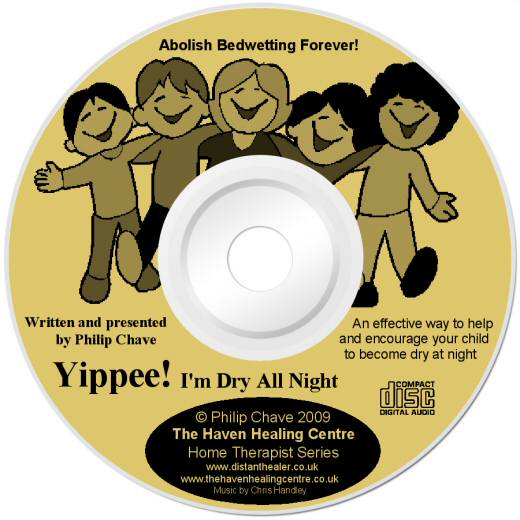The Help Children Stop Bedwetting CD lightscribe label