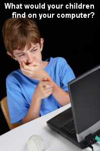 Child finding pornography on his computer